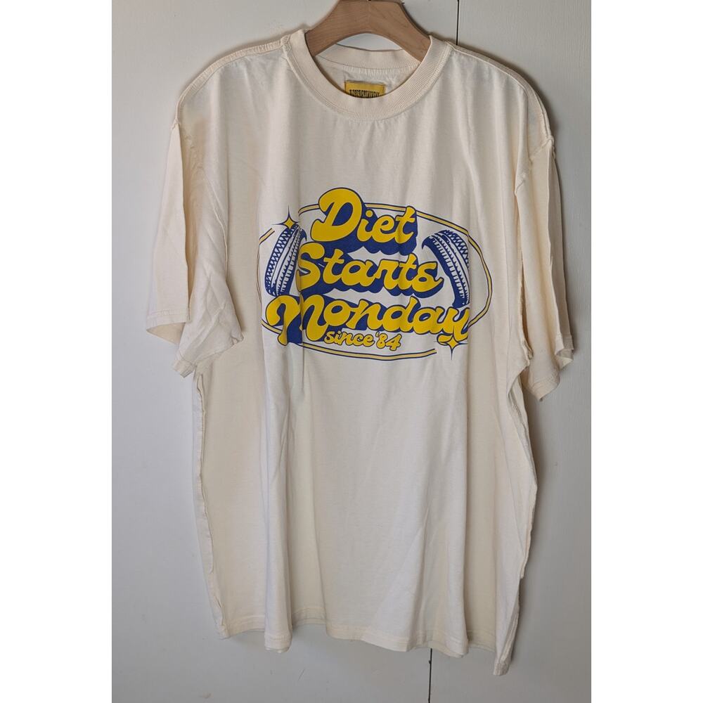 Diet Starts Monday Cream T-Shirt XL - Picture 2 of 15